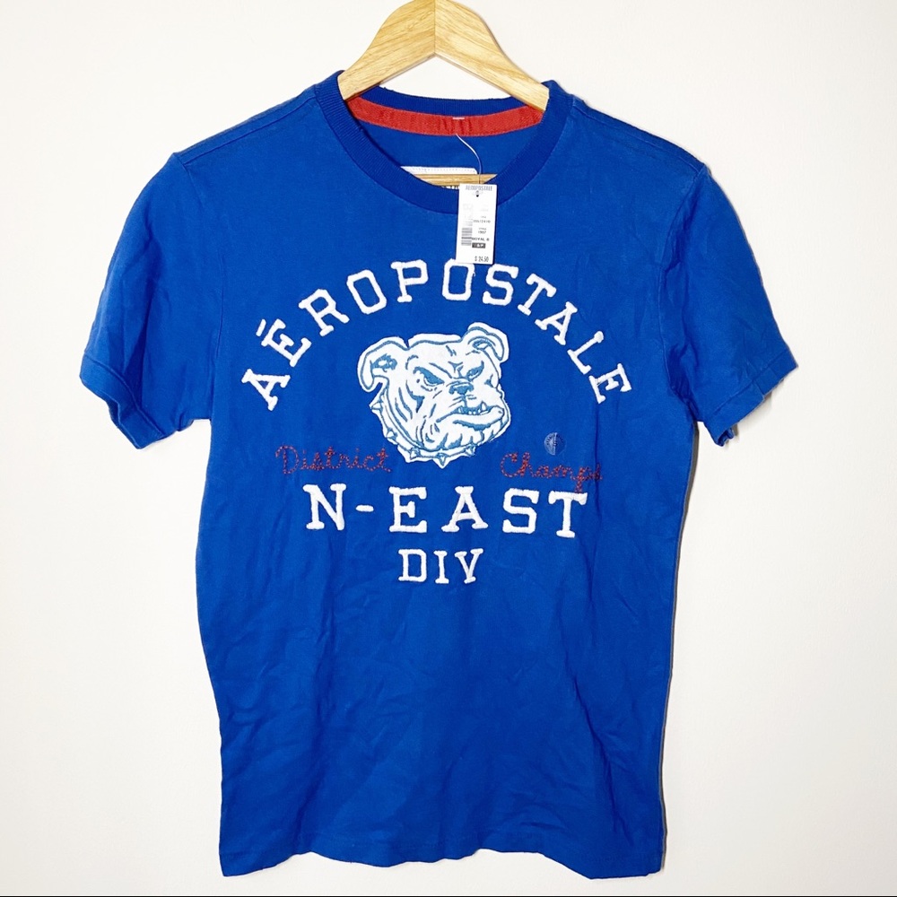 Aeropostale District Champs Royal Blue Tee Small